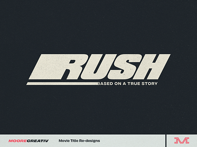 Rush Title Concept branding logo racing type vintage