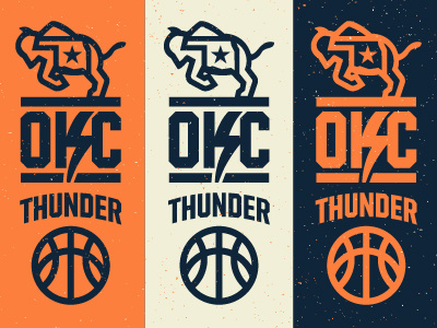 OKC Thunder Re-brand badge basketball brand branding buffalo durant iron jersey lightning logo monogram nba nike okc oklahoma sports thunder type