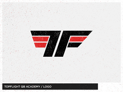 Topflight QB Academy football gun halen logo mark nfl sports top