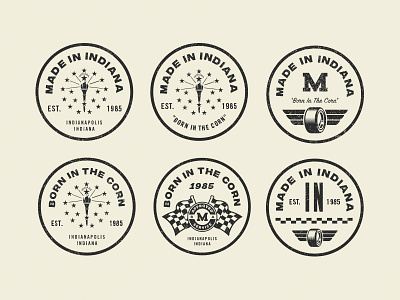 Indiana Made badge flag indianapolis logo racing seal sports stamp