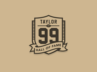 Jason Taylor Hall Of Fame Logo 99 badge banner dolphins gold nfl patch pin shield