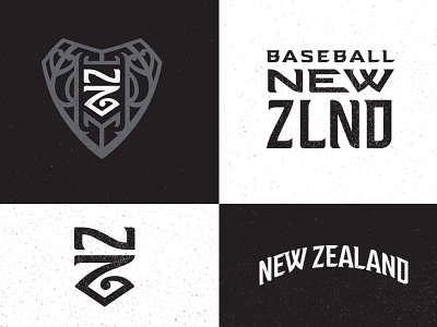 Baseball New Zealand brand koru logo maori nz shark sports tooth type