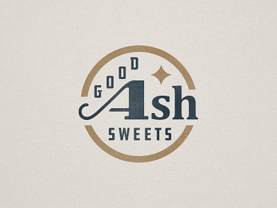 Good Ash Sweets badge baking brand branding cookies logo