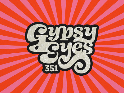 Gypsy Eyes 1960s 60s branding fender guitar hendrix hippie hippy lettering logo miami moore type vintage