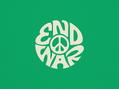 End War 1960s 60s branding hippy logo type vintage