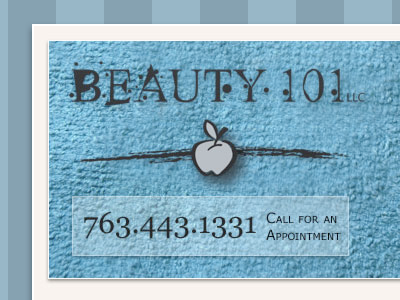 Beauty 101 Salon brochure typography
