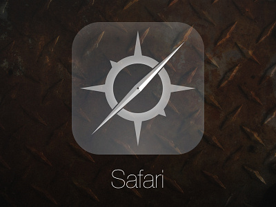 Safari, Etched in Glass glass icon ios 7 ios7 safari