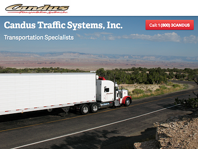 Candus Traffic Systems, Inc. canada home page photo responsive web design trucking