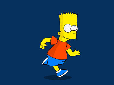 Bart Running animation bart running cycle simpson