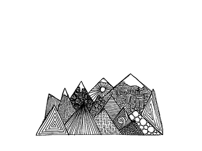 Mountain Range illustration inktober mountains