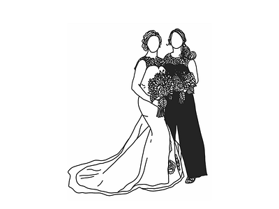 Maid of Honor adobedraw illustration weddingillustration