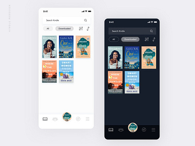 Kindle app redesign app design ui