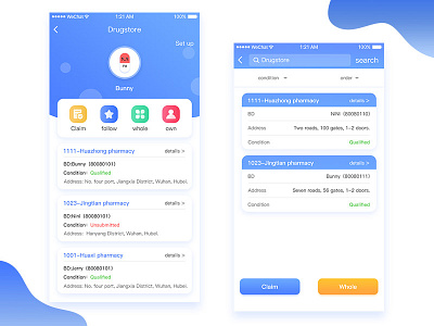 Pharmacy Practice app ui