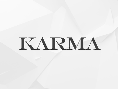 Karma Logo for Barbershop (unused) barber barbershoplogo karma letterlogo logotype typo