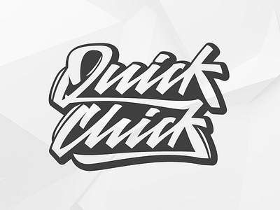 Quick Chick Logotype for a local DJ brushlettering calligraphy logotype typo