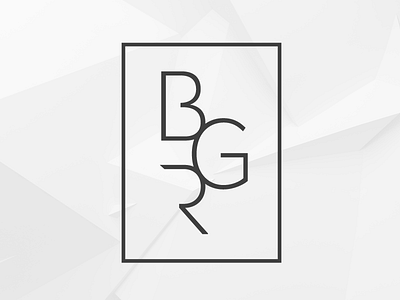 BGR - Monogram - minimalistic letters line logo logotype monogram square