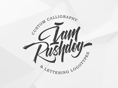 personal Logotype - @iamrushdog - Google me :) brushlettering calligraffiti calligraphy iamrushdog lettering logotype typography