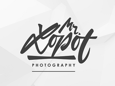 MR Lopot Photographer ID - Logotype art brushlettering calligraphy hadlettering lettering logo logotype mrlopot