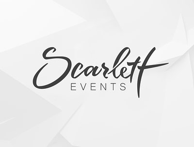 Scarlett Events s.r.o. company logo brush lettering calligraphy event company iamrushdog lettering logo logo design logotype typography