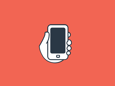 Contact icon flat hand icon iphone minimal phone