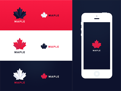 Maple Branding app blue branding design development fueled ios maple nyc red