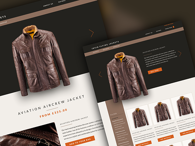 E-commerce website e commerce. website jacket leather
