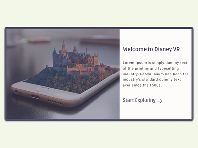 Disney VR designs disney dribbble best shot exploring figma getting started intro mockups prototype tour virtual reality vr welcome