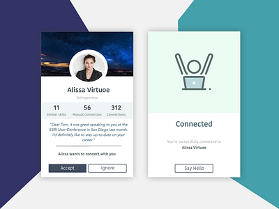 LinkedIn Invitation card coloful design dribbble dribbble best shot illustration invitation linkedin profile card uplabs vector