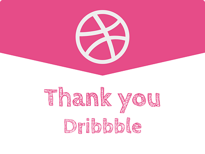 Thank you dribbble design dribbble dribbble best shot envelope flat gift card illustration playoff shots ui ux vector warmup