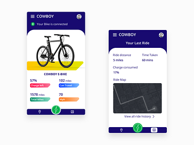 Smart bike app concept app bike bikes dribbble best shot e bike logo smart bike ui ux vector