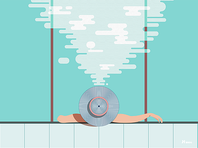 Chillin At The Pool 100daysofvector adobeillustrator graphicdesign impression memory summer the100daysproject