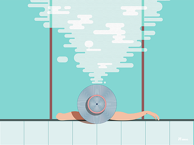 Chillin At The Pool by Jiahui Wang on Dribbble