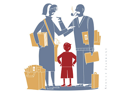 Child welfare and bureaucracy / editorial illustration bureaucracy care child childrens