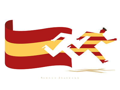 Catalonia wants to separate from Spain. catalonia flag graphic seperation spain spot