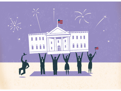 Whitehouse america democrat elections illustration president republican us usa white house