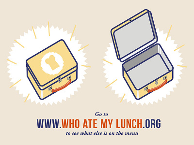 Who Ate My Luch? icon info graphic infographic lunchbox pictogram