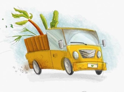 Plant Delivery delivery delivery truck drawing illustration ipad pro ipadpro palm palm tree plants sketch truck yellow