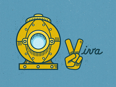 Viva il mare (hurray for the sea) abyss illustration illustrator scuba sea vector water