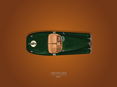 Vehicles / 1950 auto automobile car coupe ertreo flat green retro vector vehicles vintage