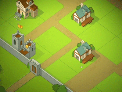 Strategy Games animation game gif isometric medieval mobile strategy top