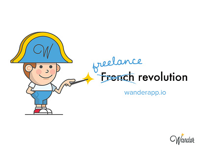 Wander Boy app child freelance lineart napoleon product ui ux vector wand wander