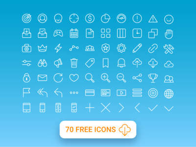 70 Free All Purpose Line Icons