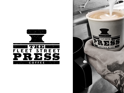 Fleet Street Press Logo brand cafe coffee fleet logo logotype london press