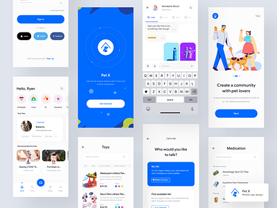 Pet X - Online Pet mobile app design adopt animals app design cat design dog neighbour pet adoption pet app pet care pet doctor pet food pet grooming pet medical pet mobile app pet rescue pet store pet toys vet app veterinary