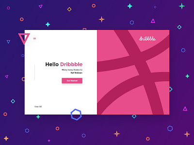 Hello dribbble! debut ui ux dribbbler explore first header idea illustration illustrator invitation photoshop shot simple