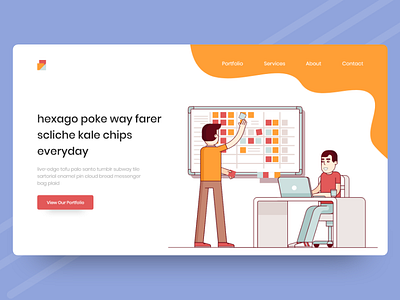 REDEV Landing Page color concept exploration isometric landing page ui ux website