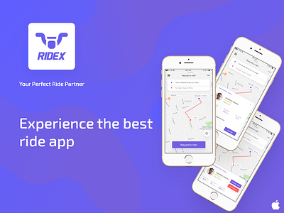 RIDEX - The ride sharing app app app design ios minimal app ride app ride sharing app ui ux