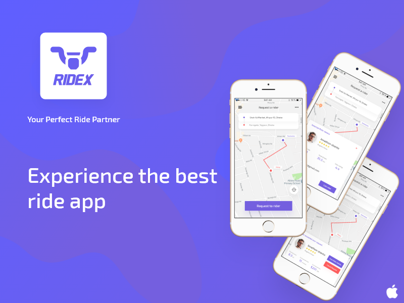 RIDEX The ride sharing app by Rajib Raju on Dribbble