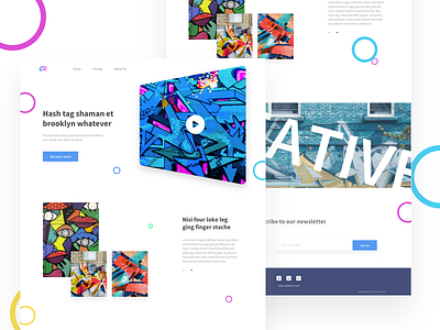 Graffiti Landing page exploration art blog clean color concept creative design exploration graffiti graffiti art isometric landing page minimal newsletter sketch trendy ui ux web design website