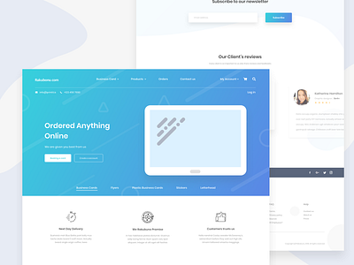 Rakubonu.Com - Landing Page Design exploration business card business card web design concept website design exploration landing page online print online printing website order order online print printing website trustpilot web design website